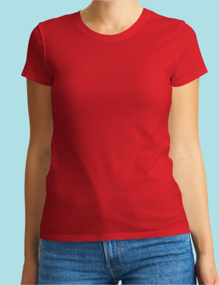 auras7_O80001_model_image_red_women_classic_t_shirt